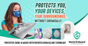 Smarphone protective skins, Laptop protector skins, tablet protective skins, eReader protective skins, light switch protector skins, antiviral masks, antibacterial masks