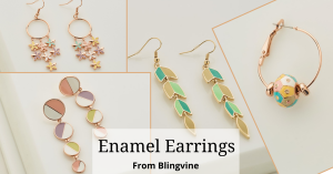 Enamel Earrings by Blingvine