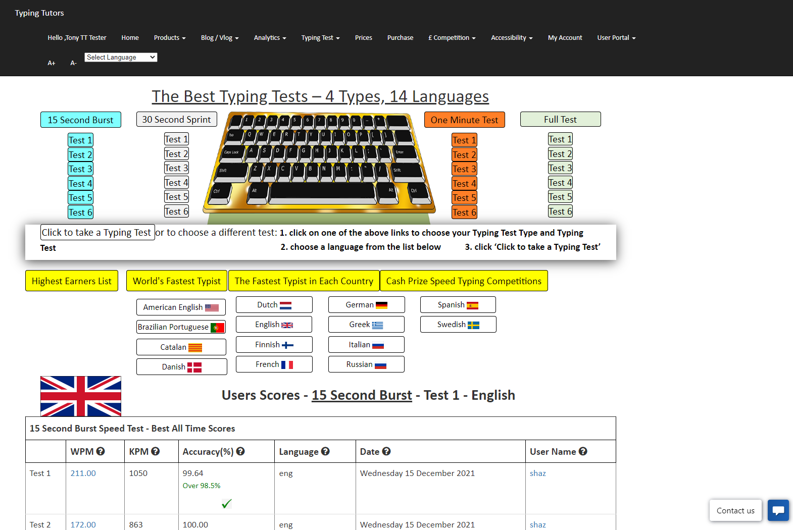 Who's the Fastest Typist in the Studio? 