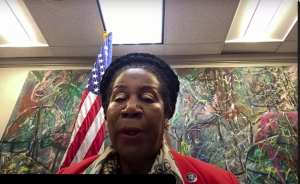 Representative Sheila Jackson Lee (D-TX), U.S. member of congress for Texas's 18th congressional district addressing the October 21, 2022 congressional event in support of the uprising in Iran.
