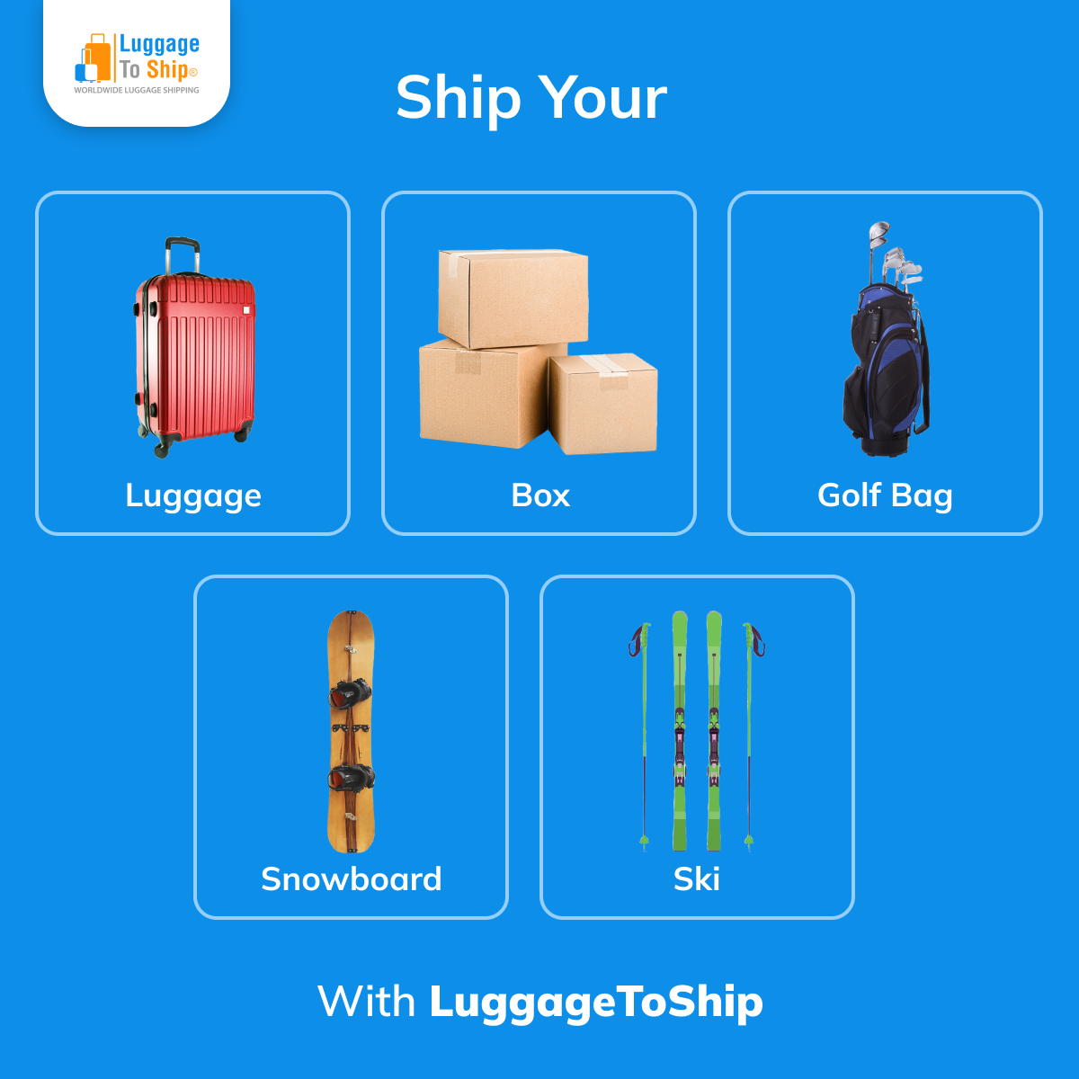 Worldwide hotsell luggage shipping