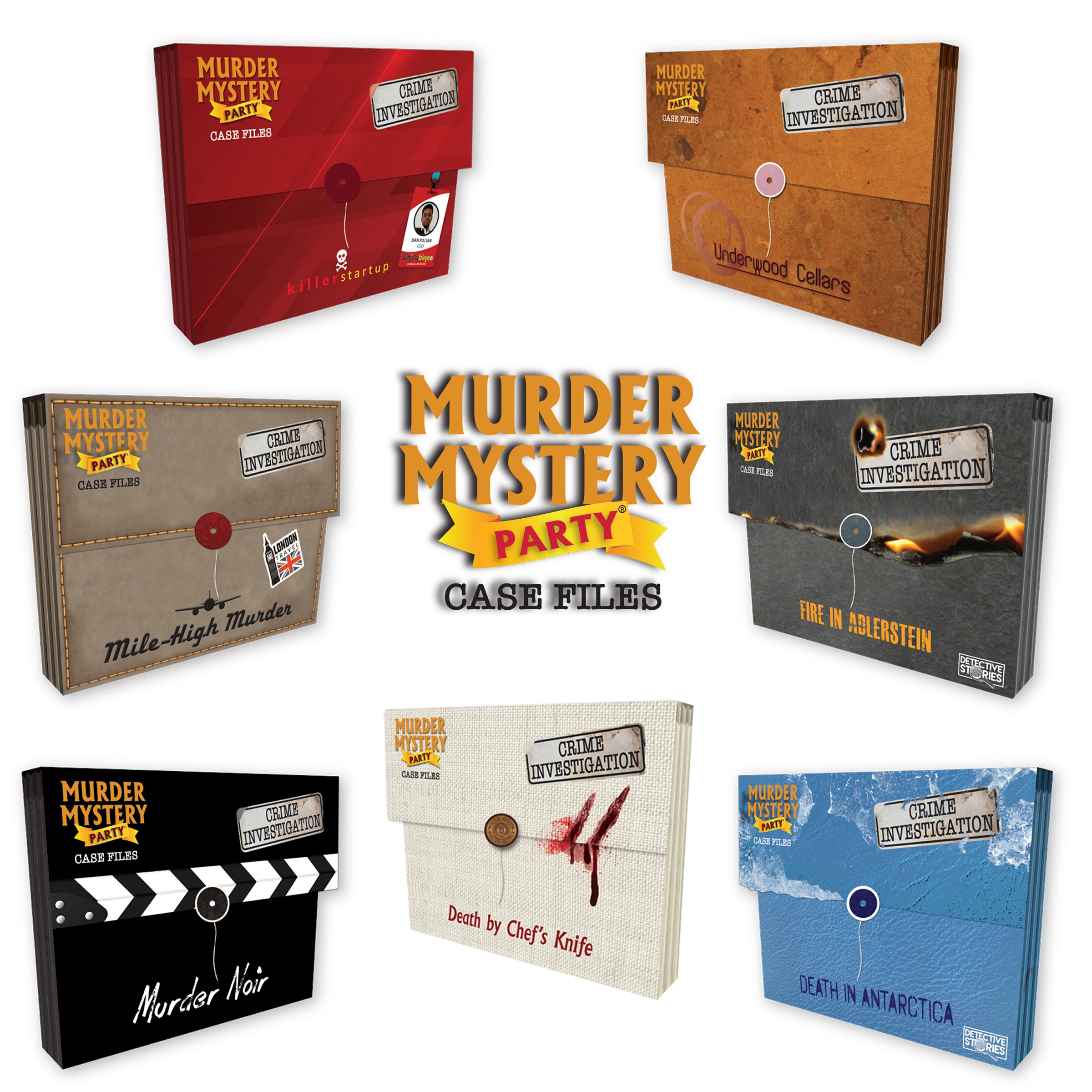 Murder Mystery Party Case Files Death by Chef's Knife by University Games  Ages 14+