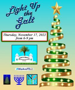 Light Up the Galt Tree lighting Fort Lauderdale Beach - Art Festival at North Beach Art Gallery