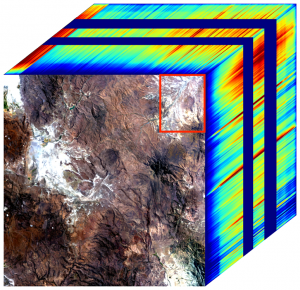 Image cube showing the true-colour view of an area in northwest Nevada observed by NASA’s EMIT imaging spectrometer. Credit NASA/JPL-Caltech/USGS