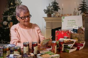 A Parsley Box customer excited at her gift of food and drink instead of Christmas 'stuff'