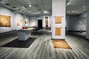 Installation view of the Broken Column at the South Asia Institute, Chicago as part of the exhibition "Unbearable Memories, Unspeakable Histories"