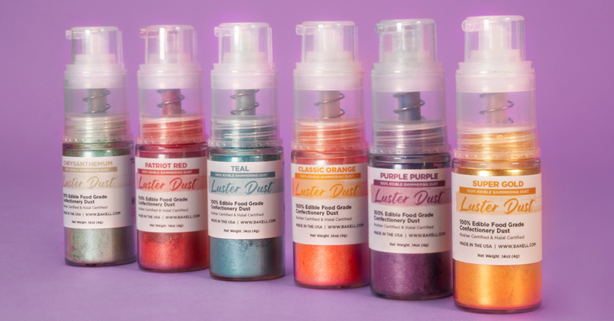Bakell® Launches All New Edible Glitter Spray for #1 Food Grade Dusts