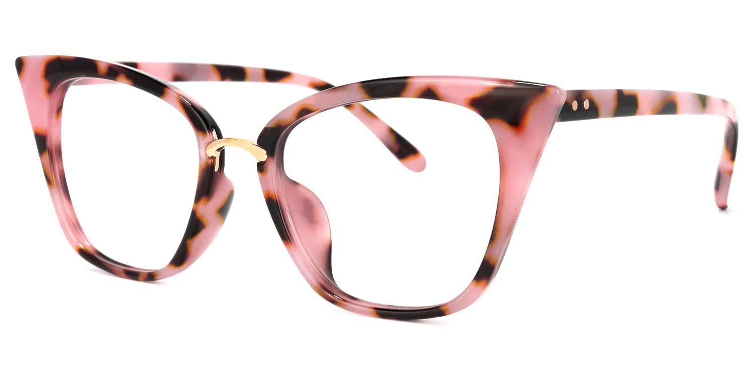 Pink and tortoise store eyeglasses