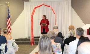 Clerk Crystal K Kinzel officiated the 2022 Wedding and Vow Renewal Ceremony