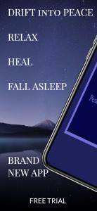 Peaceful Sleep Journeys app ASMR meditations, lullabies, music, sounds, anxiety relief, stress relief, insomnia relief