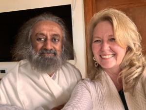 Gurudev Sri Sri Ravi Shankar and Katherine Sellery