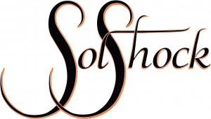 Black script text logo identifying the SolShock Media brand