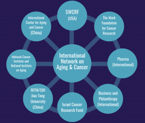 Illustration Showing the Partner Organizations in International Network on Aging & Cancer (Source: SWCRF)
