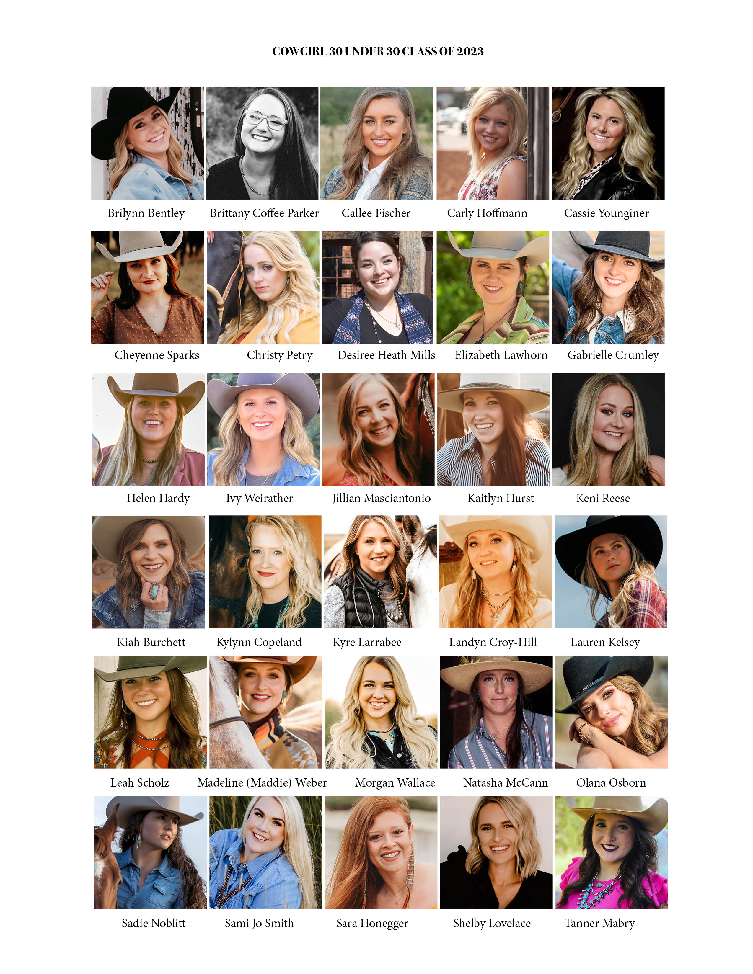 Cowgirl Magazine Announces Its 30 Under 30 Class Of 2023 Marcom World