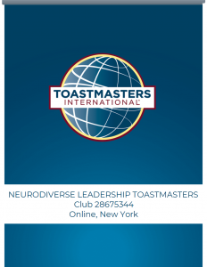 Neurodiverse Leadership Toastmasters Banner