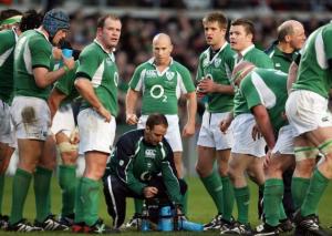 MIke McGurn with the Irish rugby team in 2006
