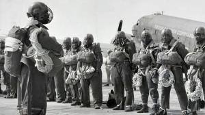 555th Parachute Infantry preparing for a rough terrain jump