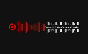 ProducerLife Logo icon along with a sound wave and a url inside of the wave