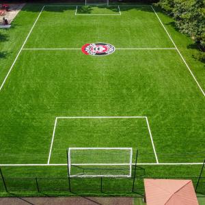 Sports field with artificial grass