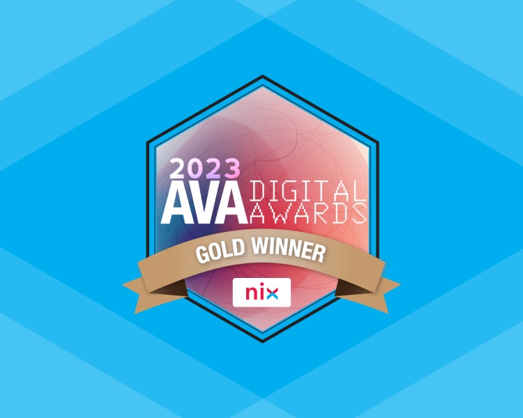 NIX Announced as Gold Award Winner of AVA Digital Awards Israel