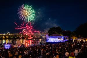 Waterfront Blues Festival is proud to announce partnerships with several iconic Pacific Northwest companies that are helping secure the future of one of Oregon's most beloved cultural institutions and one of America's best independently owned music festivals Fireworks over the Willamette River in Downtown Portland for July 4th at the Waterfront Blues Festival