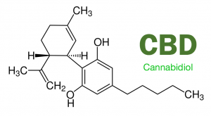 Molecular Structure of CBD (Cannabidiol)