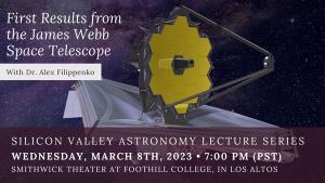 Upcoming lecture by Dr. Alex Filippenko to discuss the JWST.