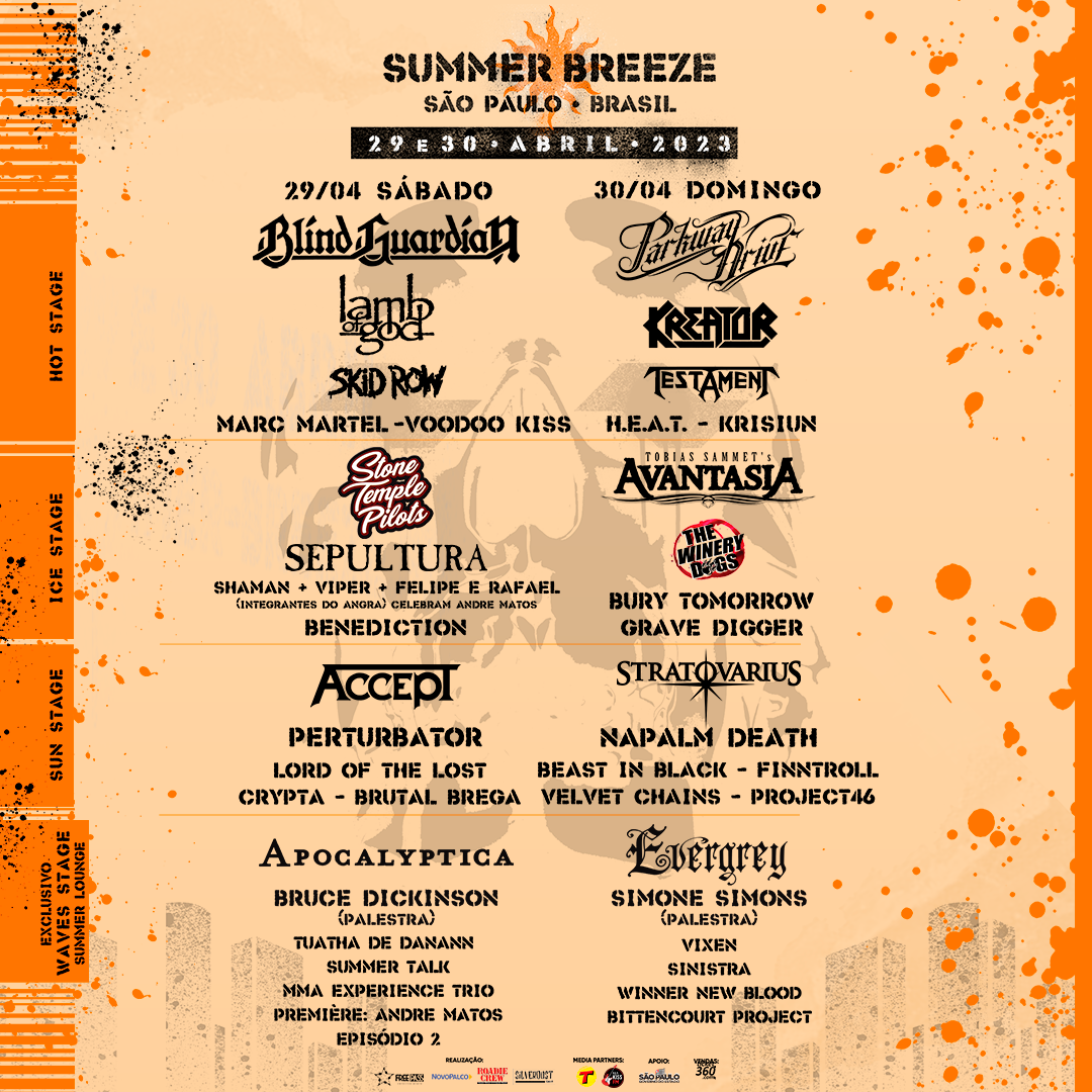 Line Up - Summer Breeze Brasil