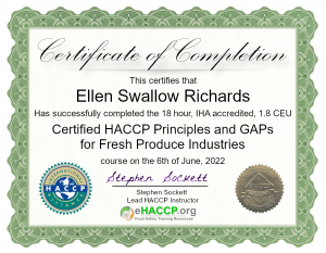 HACCP for Fresh Produce