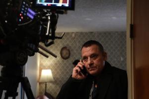 Tom Sizemore filming a scene on his final produced film, "The Legend of Jack and Diane