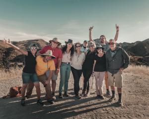 Cast & crew on the set of THE WARM SEASON