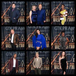 Red Carpet Oscar Viewing Party: Top Right:Tim Realbuto, David Uchansky, Middle Row: Greg Tally, Brenda Mejia, Nana Churcher. Bottom Row: Thomas Akin Jr, Ricky Rebel, Susan Lavelle