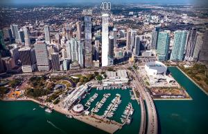 Full Miami Bayfront View and City Skyline