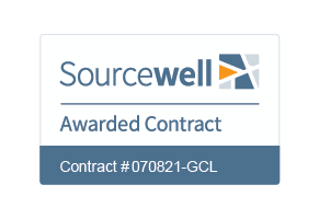 Sourcewell Logo with Green Climber of North America Award Contract Number