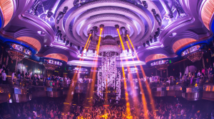 OMNIA Las Vegas - kinetic 23 tonne chandelier designed by Audiotek