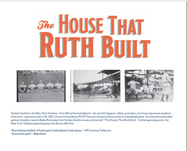 Nice new York Yankees 100th Anniversary The house that Ruth built