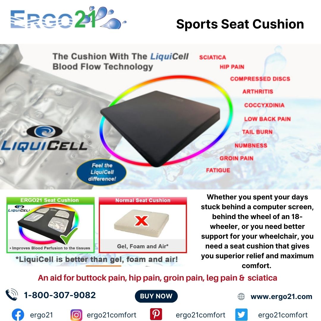 Ergo21 Mesh Chair Seat Cushion for Supporting Office Chair