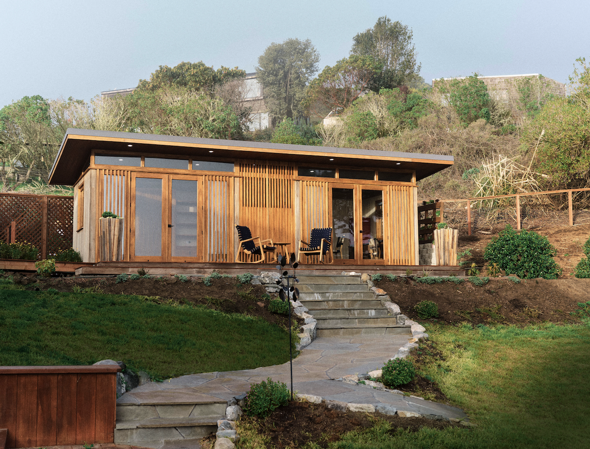 Shipping Container Homes & Buildings: Modular Shipping Container Home on  Steep Slope, Marin, California