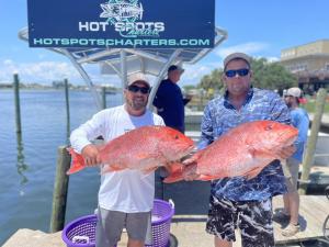 Caught Red snapper in Pensacola beach with Hot Spots Charters