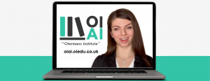 A digital image of OIAI Beatrice, the world’s first AI-powered teacher developed by Otermans Institute, who can help you achieve your learning goals in a way that is uniquely tailored to you.