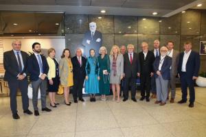 Mrs. Rajavi was welcomed by the European Parliament’s Vice Presidents, joint presidents, and vice presidents of the Friends of a Free Iran Committee (FOFI) as she called for their support for the Iranian people’s uprising and the organized Resistance movement.