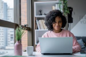Woman at computer