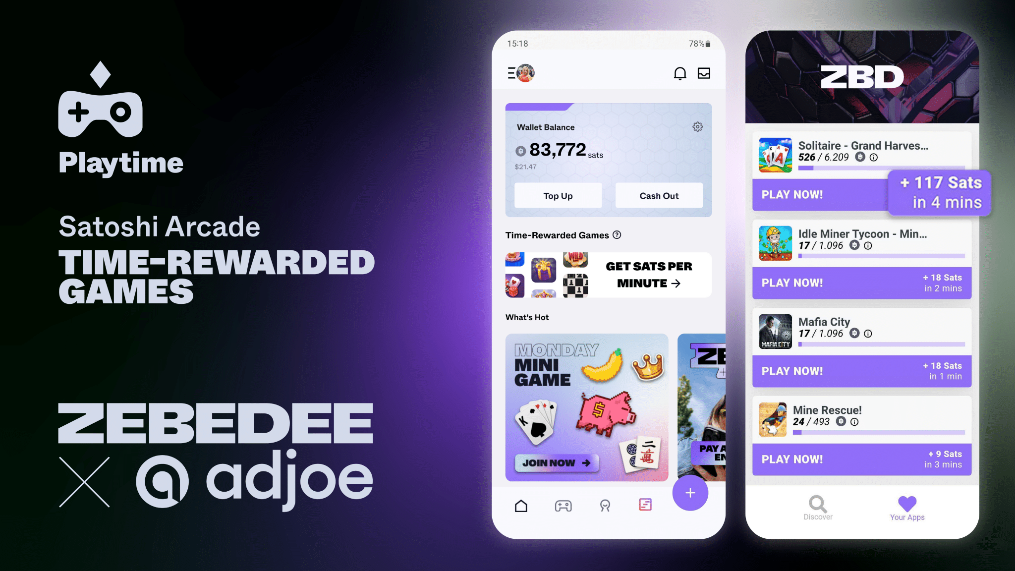 ZEBEDEE and adjoe Partner to Bring Bitcoin Rewards To Popular Mobile Games