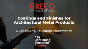 GRECO title page for coatings and finishes AIA course