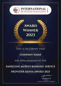International Business Magazine Awards 2023 Certificate