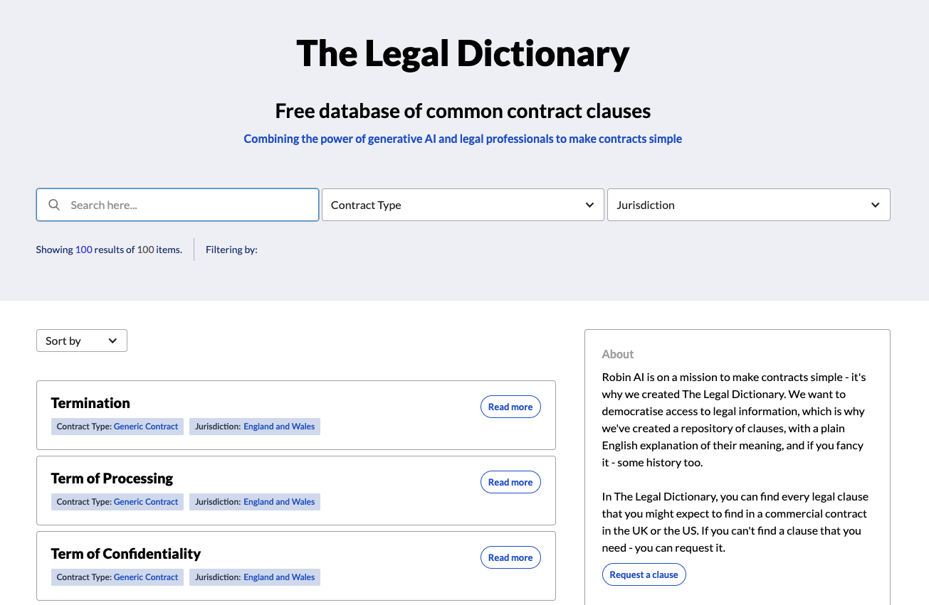 Robin AI Launches Free AI-Generated Legal Dictionary | US National Times