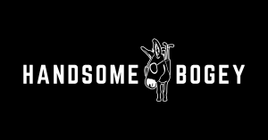 Handsome Bogey's New Logo featuring a donkey wearing sunglasses and carrying golf clubs.