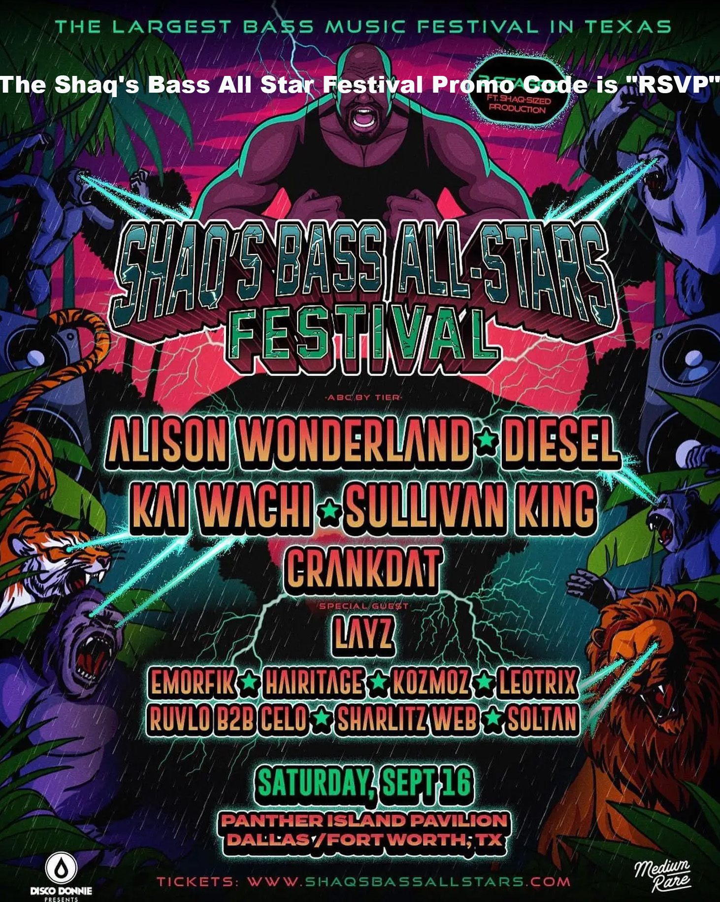 Shaqs Bass All-Star Festival Promo Code is ‘RSVP’ in Update Announcement