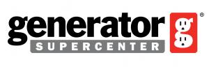 a logo with Generator Supercenter in red and black
