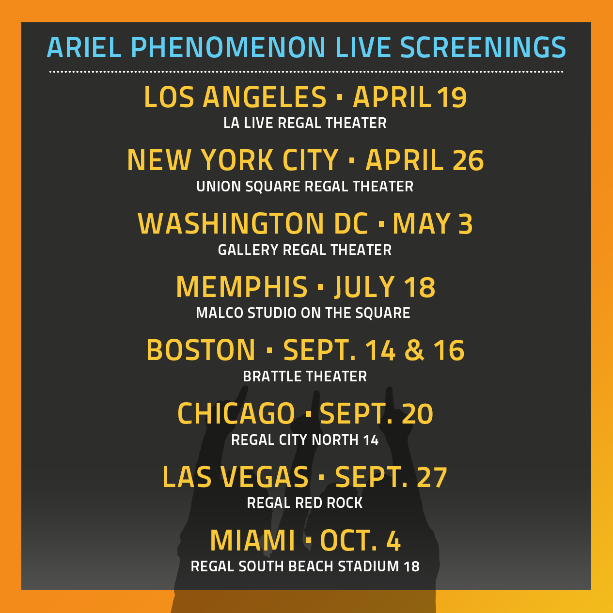 Special Screenings Of Acclaimed Documentary Ariel Phenomenon